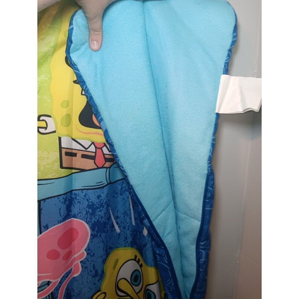 VTG 2002 Spongebob Square Pants Kids Sleeping Bag Blanket 27x55 Folded - Picture 5 of 7